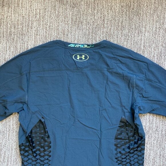 New Men's XL Under Armour HeatGear Armour Zonal Compression Short Sleeve Gray - Picture 4 of 4